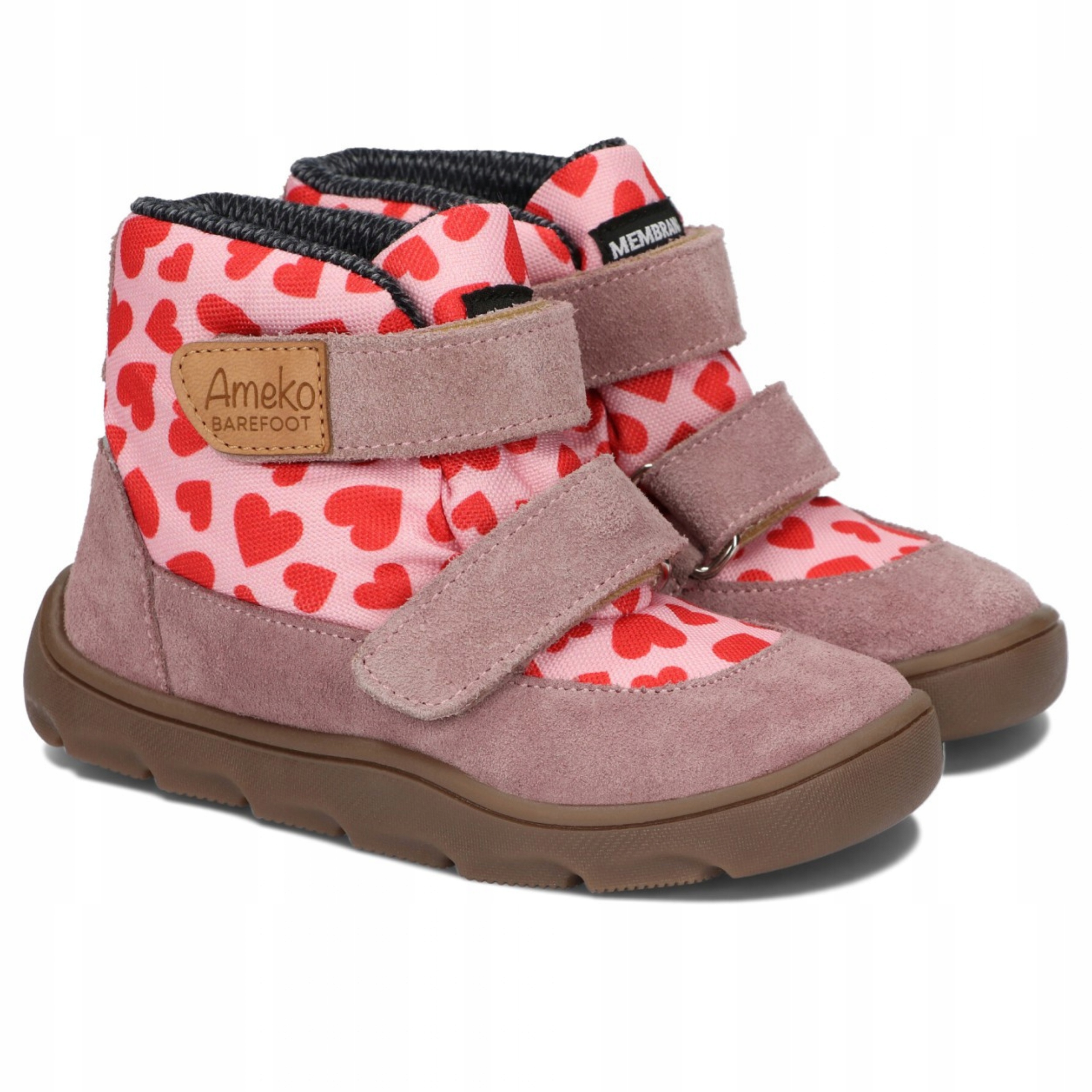 Ameko Elon Hearts Buty Barefoot Skórzane Wodoodporne Jesienne Ocieplane 22