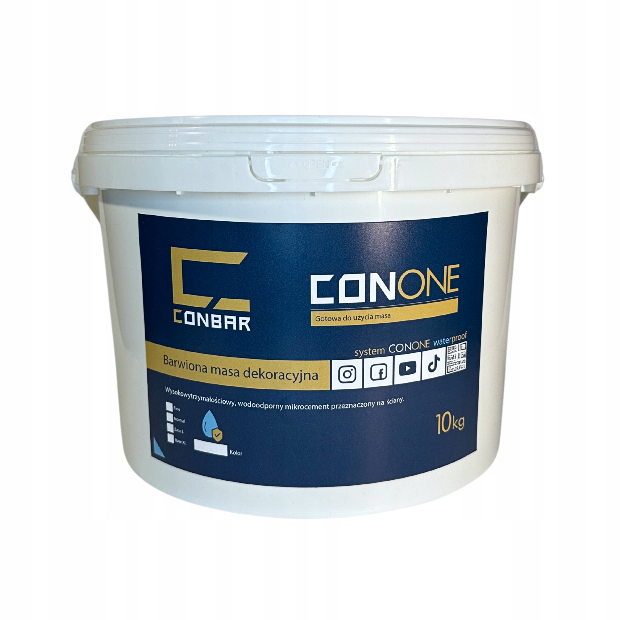 Vodotesný mikrocement Conone s farbenou dekoratívnou hmotou na steny na 10 m²