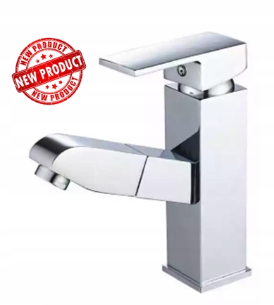 Bateria umywalkowa wyciągana wylewka QATRO STELLMAN CHROM Kolor chrom
