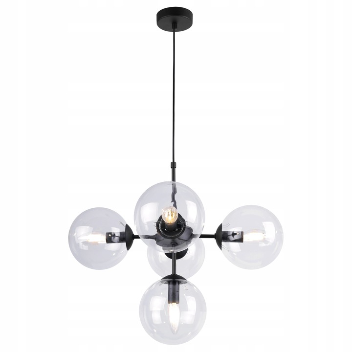 Transparentní kulová lampa do exkluzivního hotelového pokoje Imperia E14