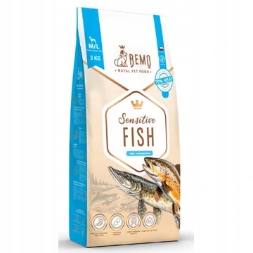 Bemo Sensitive Fish bezobilné krmivo z ryb 3 kg plemene M/L