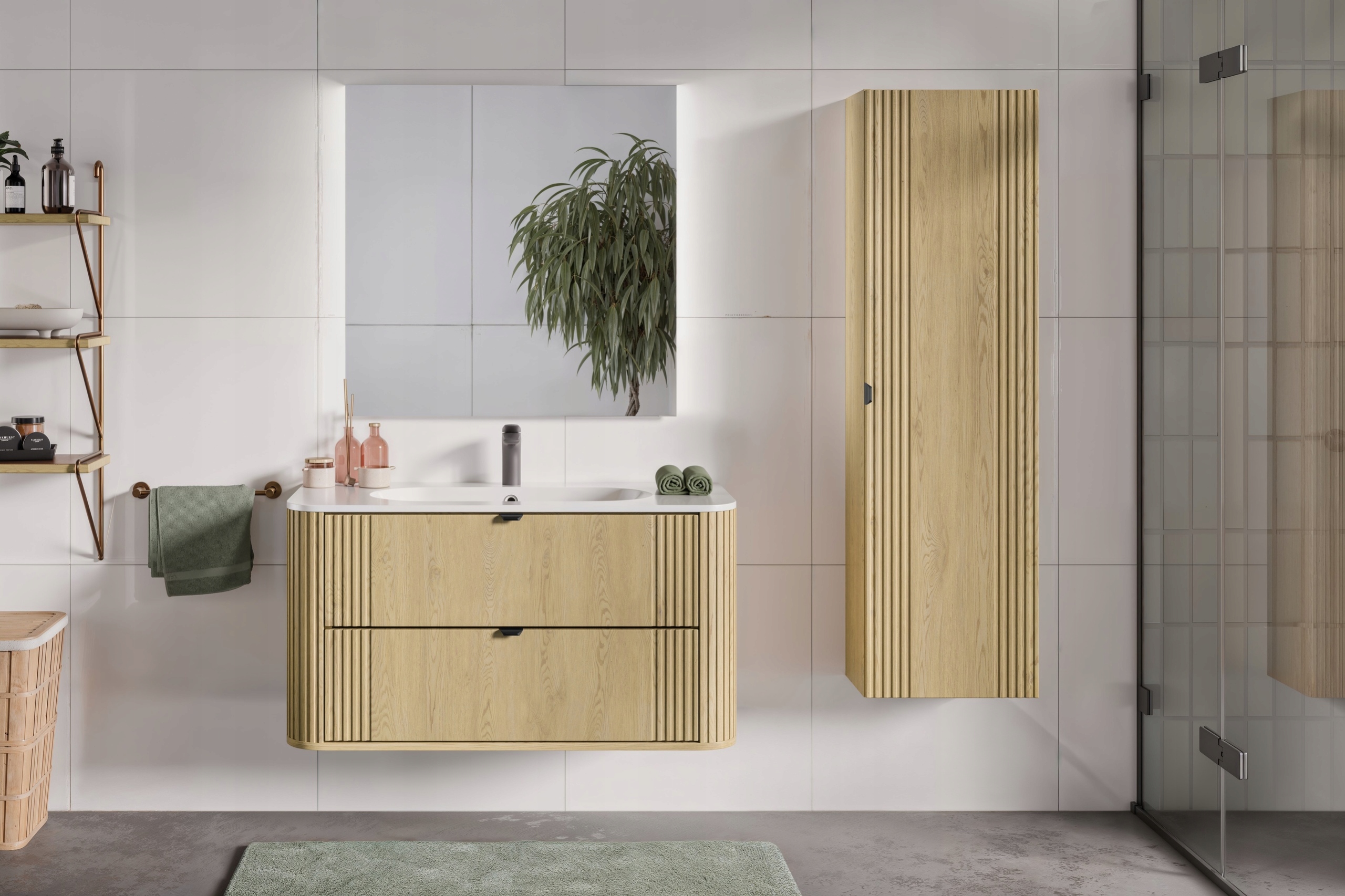 Skříňka pod umyvadlo 100 cm, 2 zásuvky