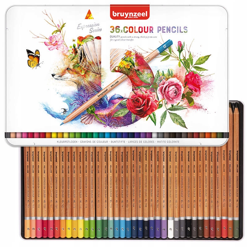Sada pastelek Bruynzeel Expression 36 barev pastelky v kovové krabičce