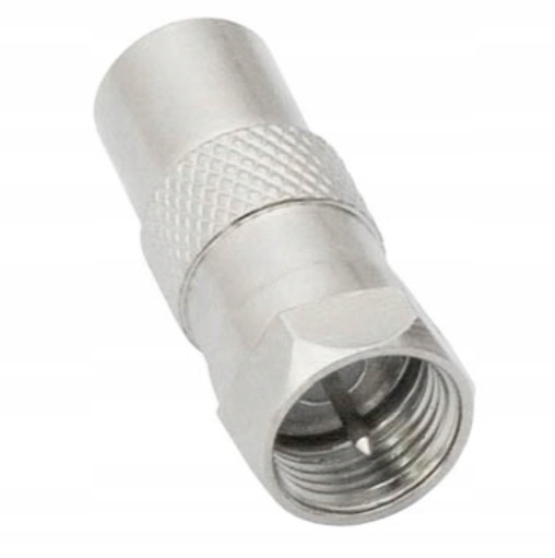 Przejście złącze wtyk F wtyk antenowy metal