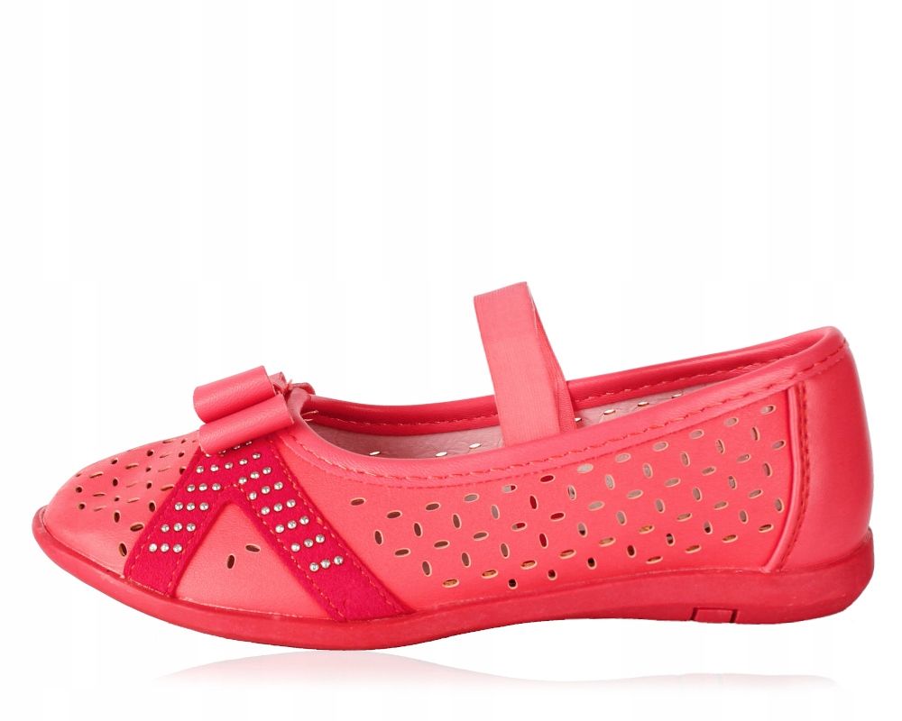 Balerinki różowe róż ażurowe profilowane skóra 26 EAN (GTIN) 5905549210611