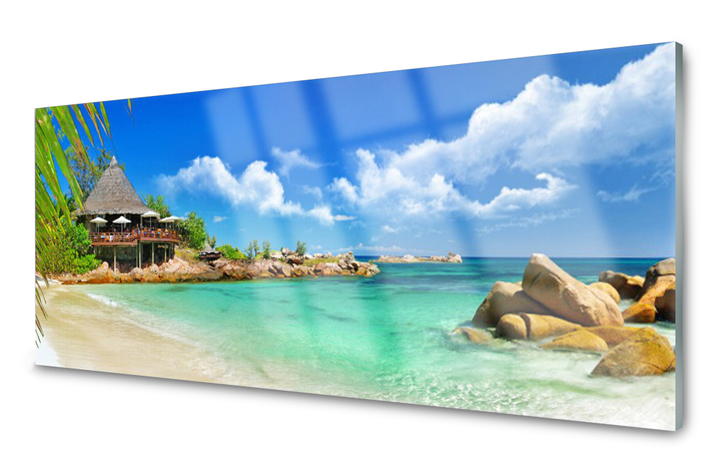 

Panel szklany do kuchni Plaża Morze 125x50