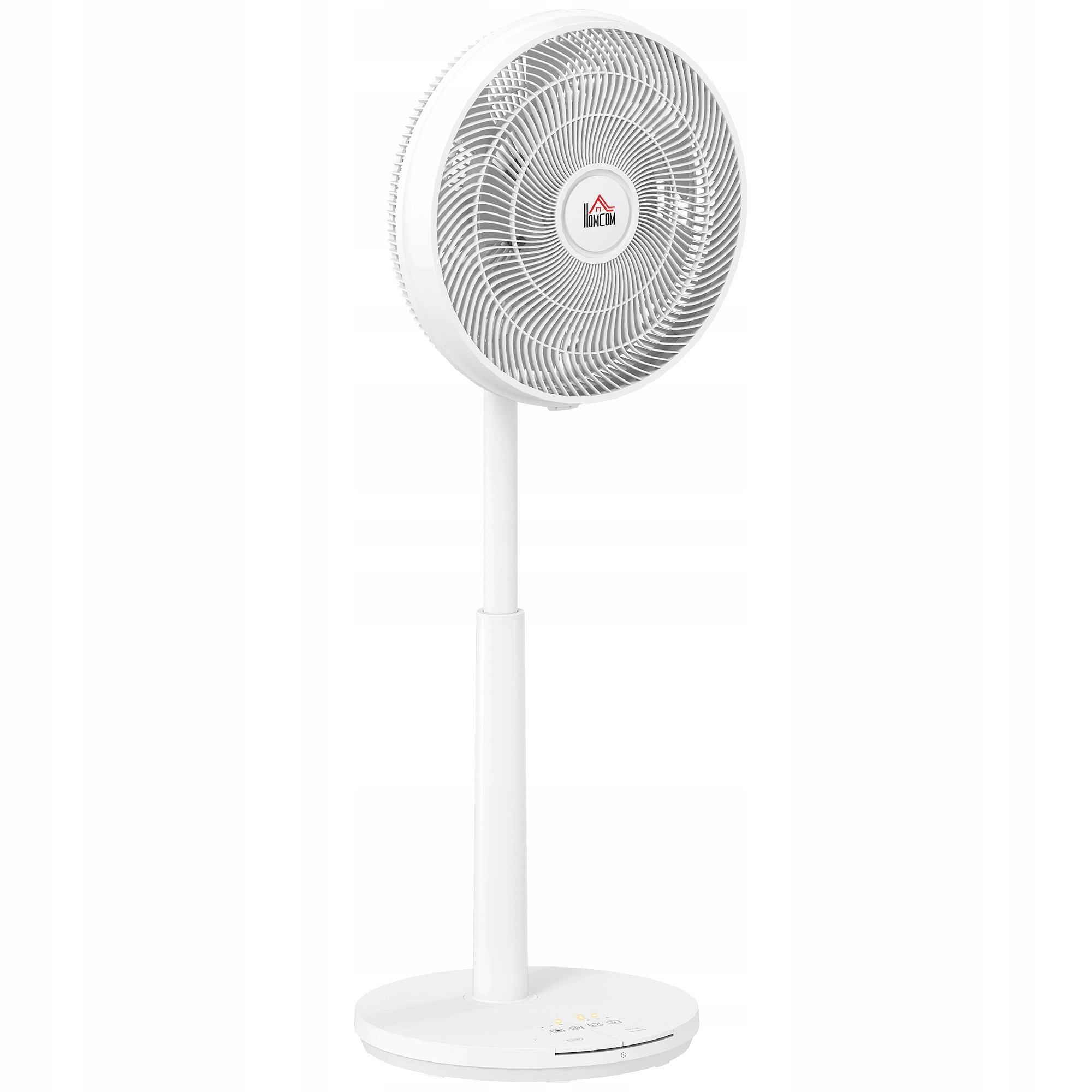 Tichý stojanový ventilátor s diaľkovým ovládaním, 12 rýchlostí, biely