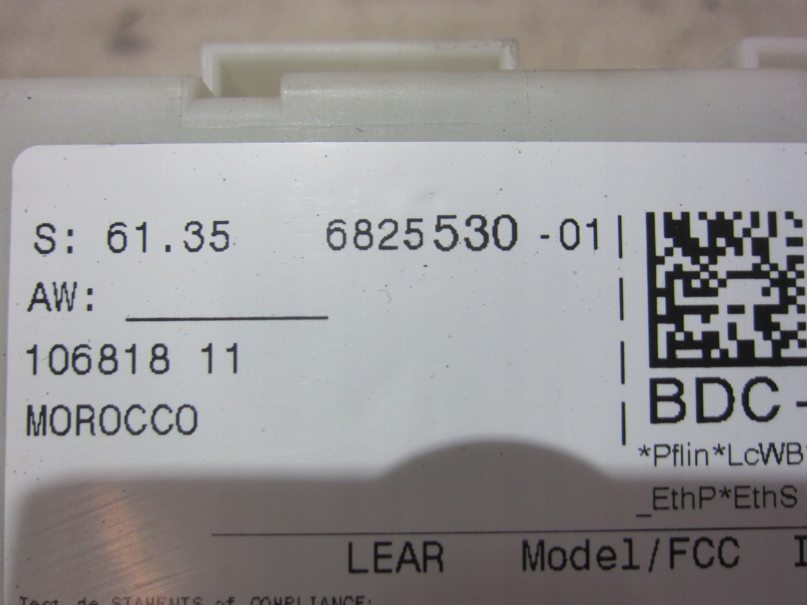 BMW X1 F48 MINI control unit module BDC 61355B5D695 5A5E689 8736963 6825530