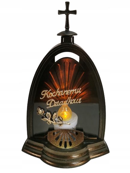 

Znicz lampion napis Led R-166A
