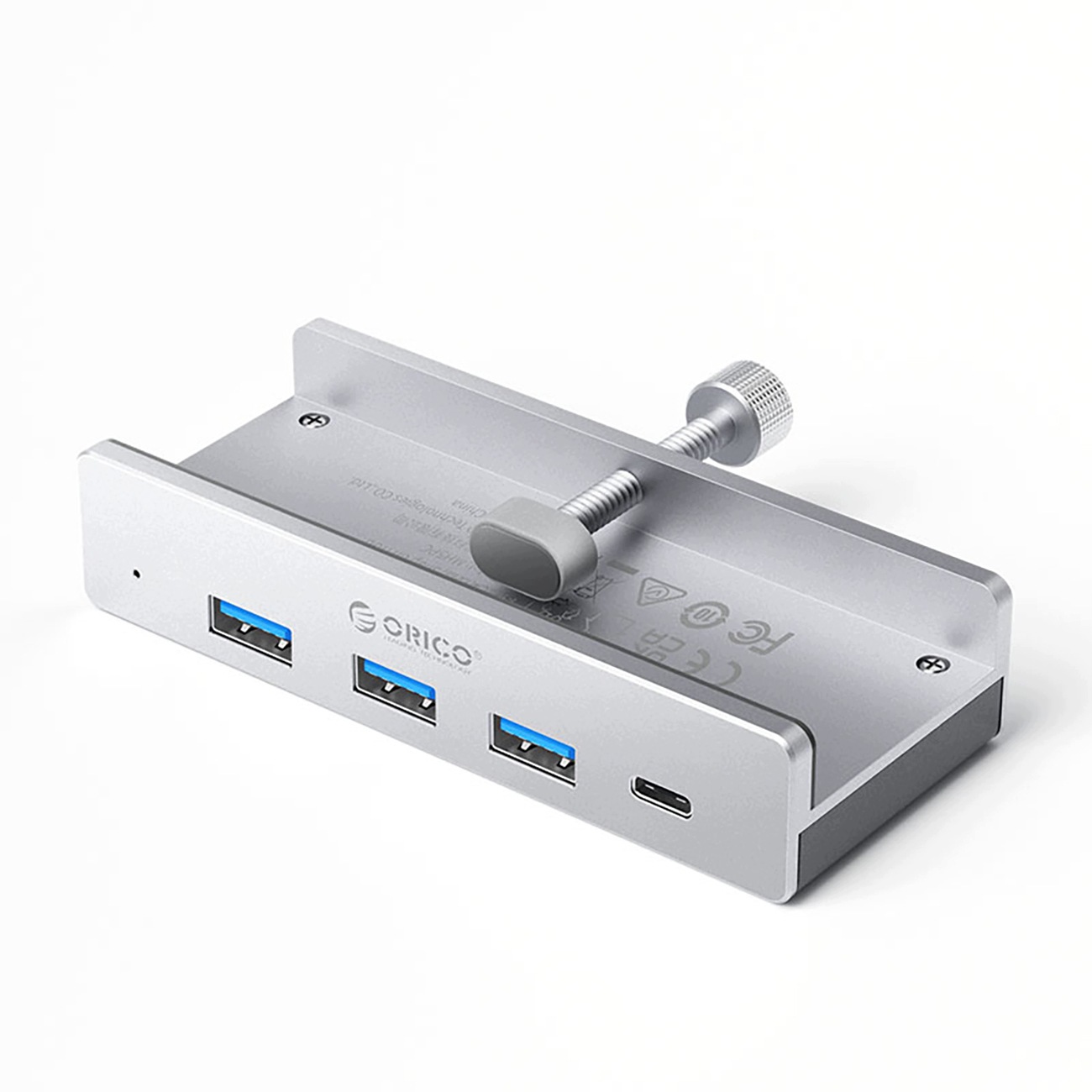 Usb-c Hub Orico MH4PC Montovaný Na Svorku 3X Usb-a 3.0 5 Gb Stříbrný