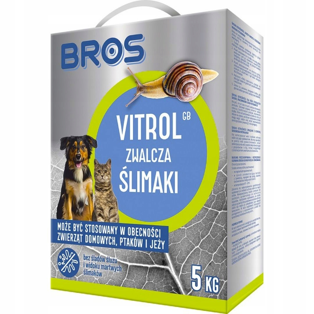 Vitrol 5kg na ślimaki w warzywach Trutka Bros Bezpieczny dla zwierząt 5kg