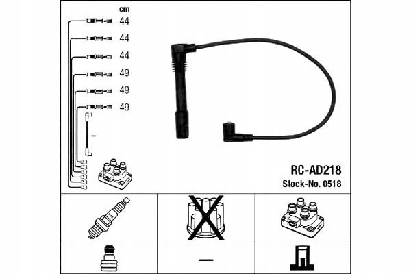 Ngk Sada Zapalovacích Kabelů Audi A4 A6 A8 Sko