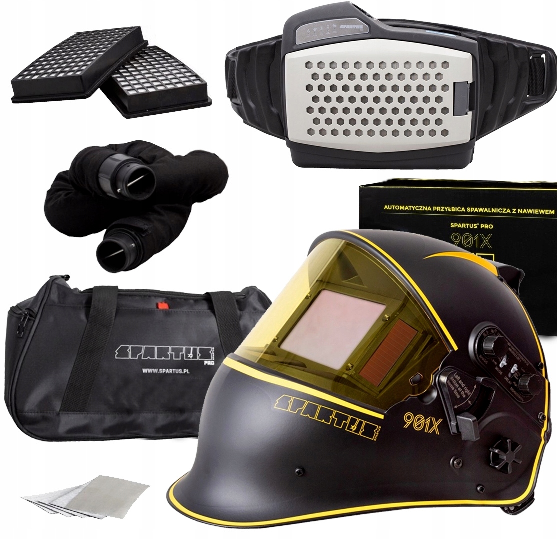 Przyłbica Spartus Pro 901X Maska Do Spawania Filtr Najwyższej Klasy Nawiew