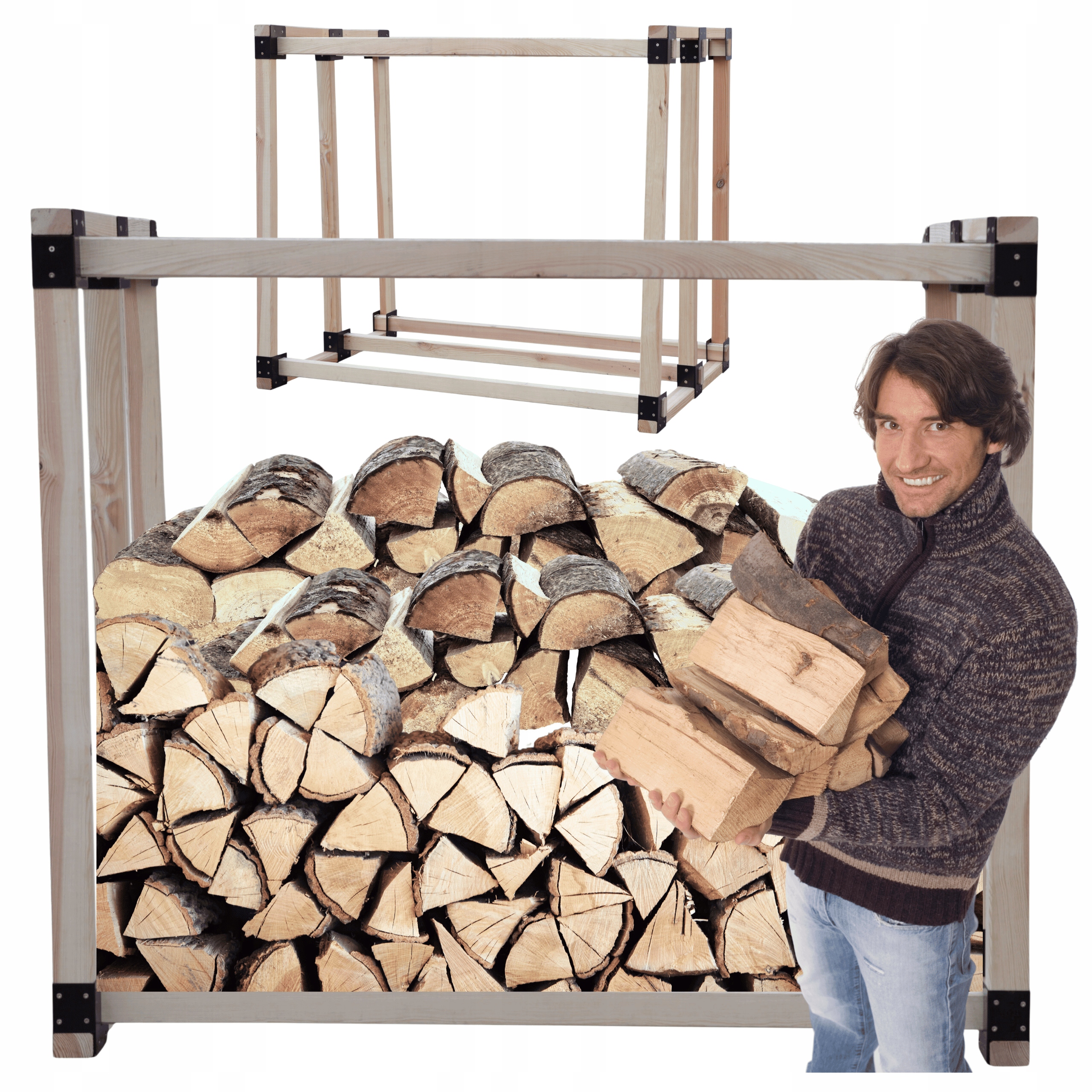 Stojan na krbové drevo Prístrešok na palivové drevo Drewutnia 0,8 m3 Eko