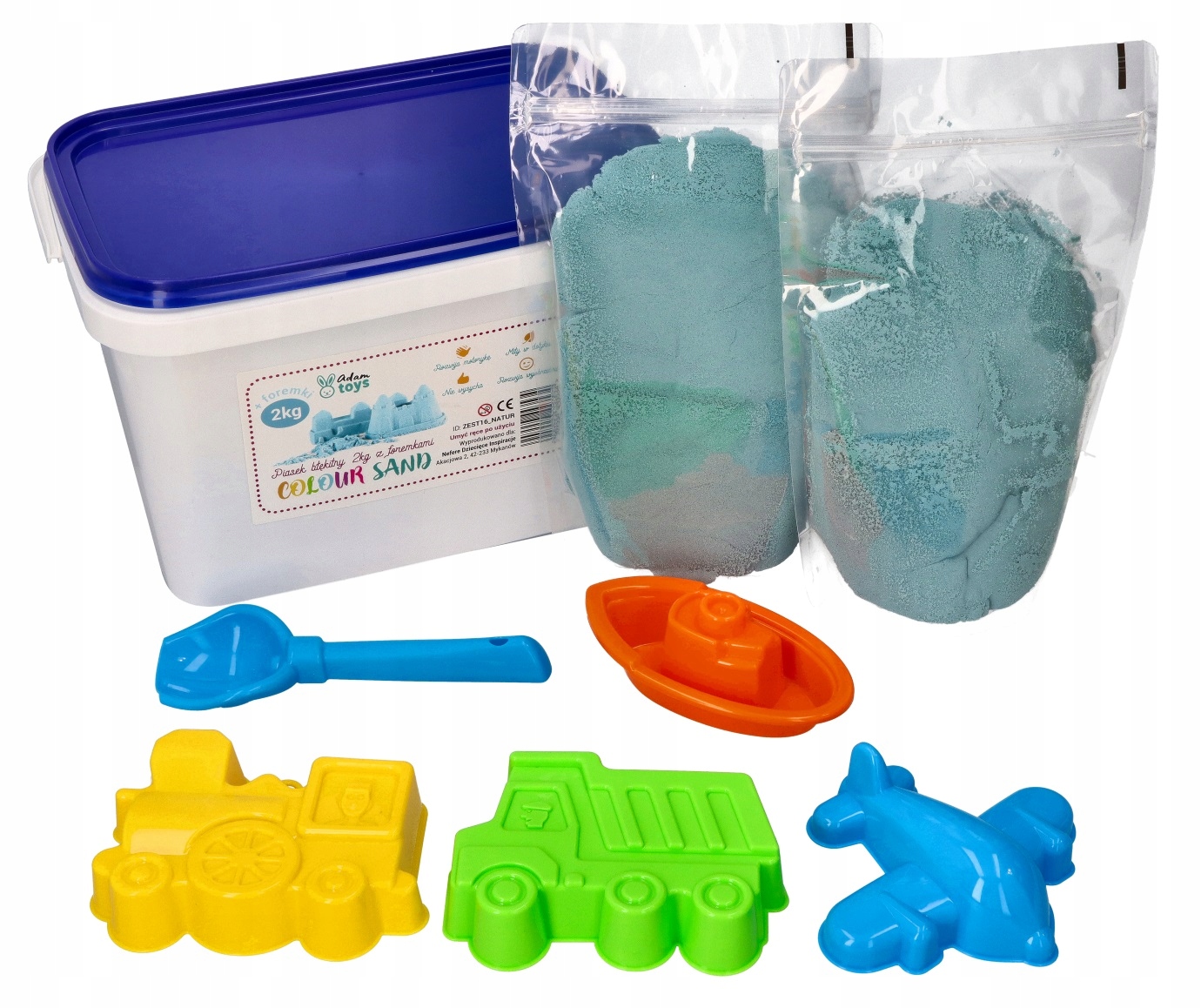 

Adam Toys Piasek kinetyczny 2kg +foremki Zestaw