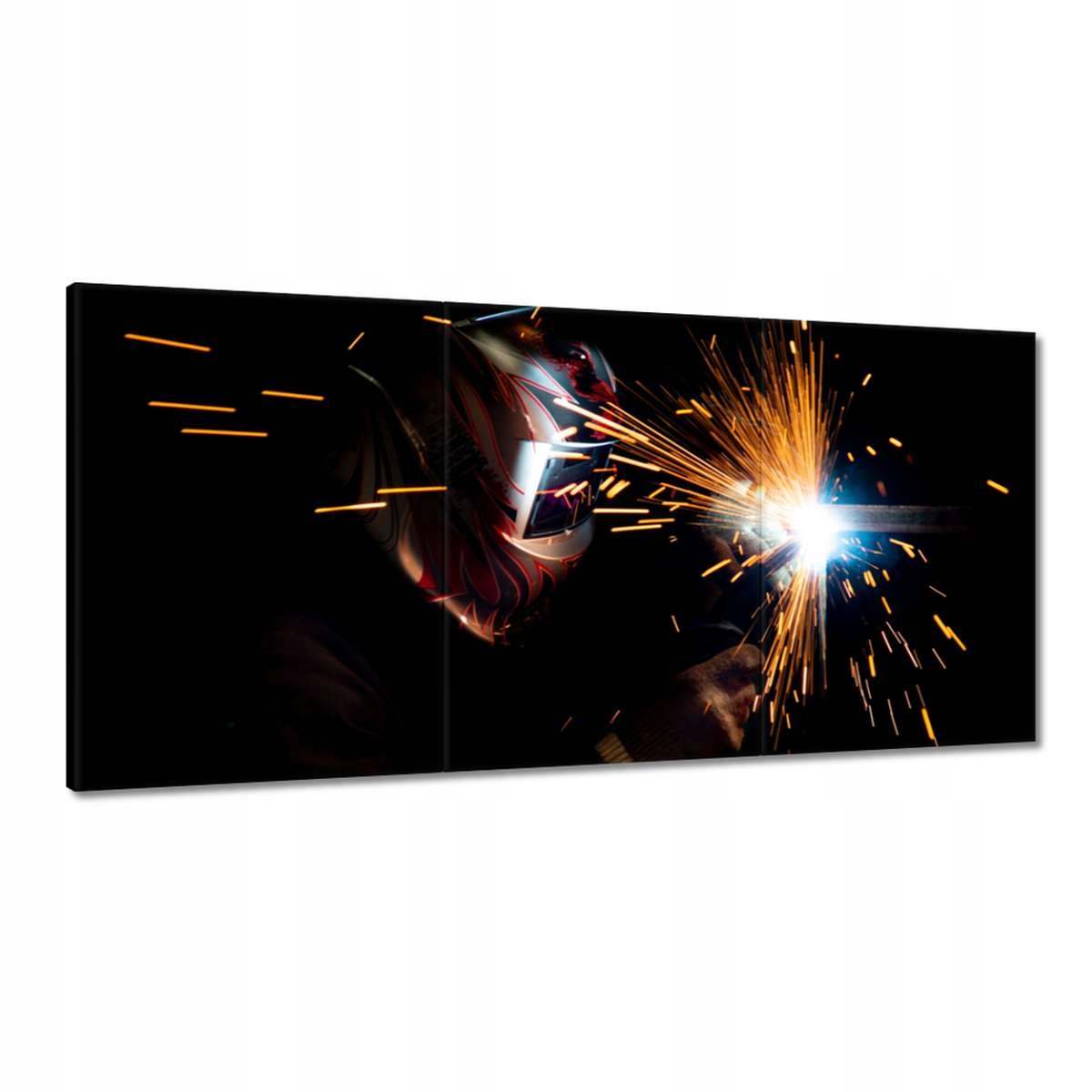 Obrazy 180x90 Maska zvárača iskry