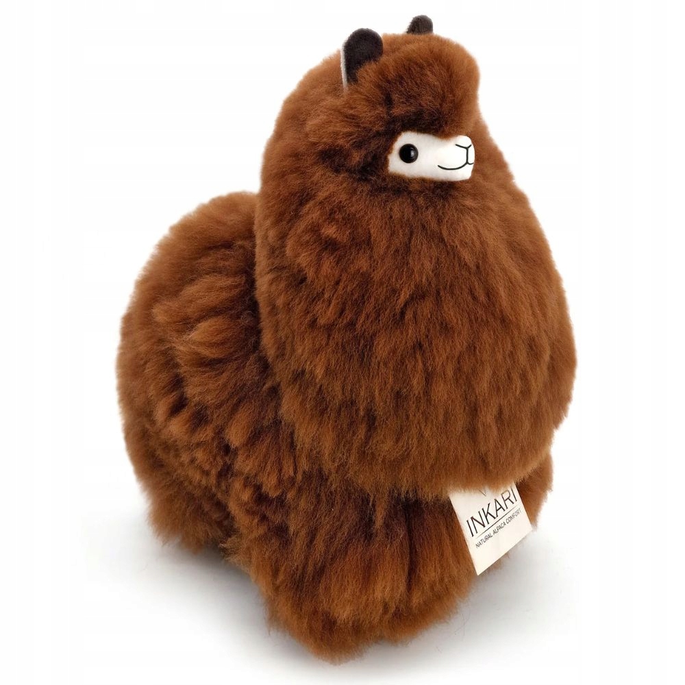 Maskotka z wełny puszysta Alpaka Inkari Naturals Walnut 32 cm