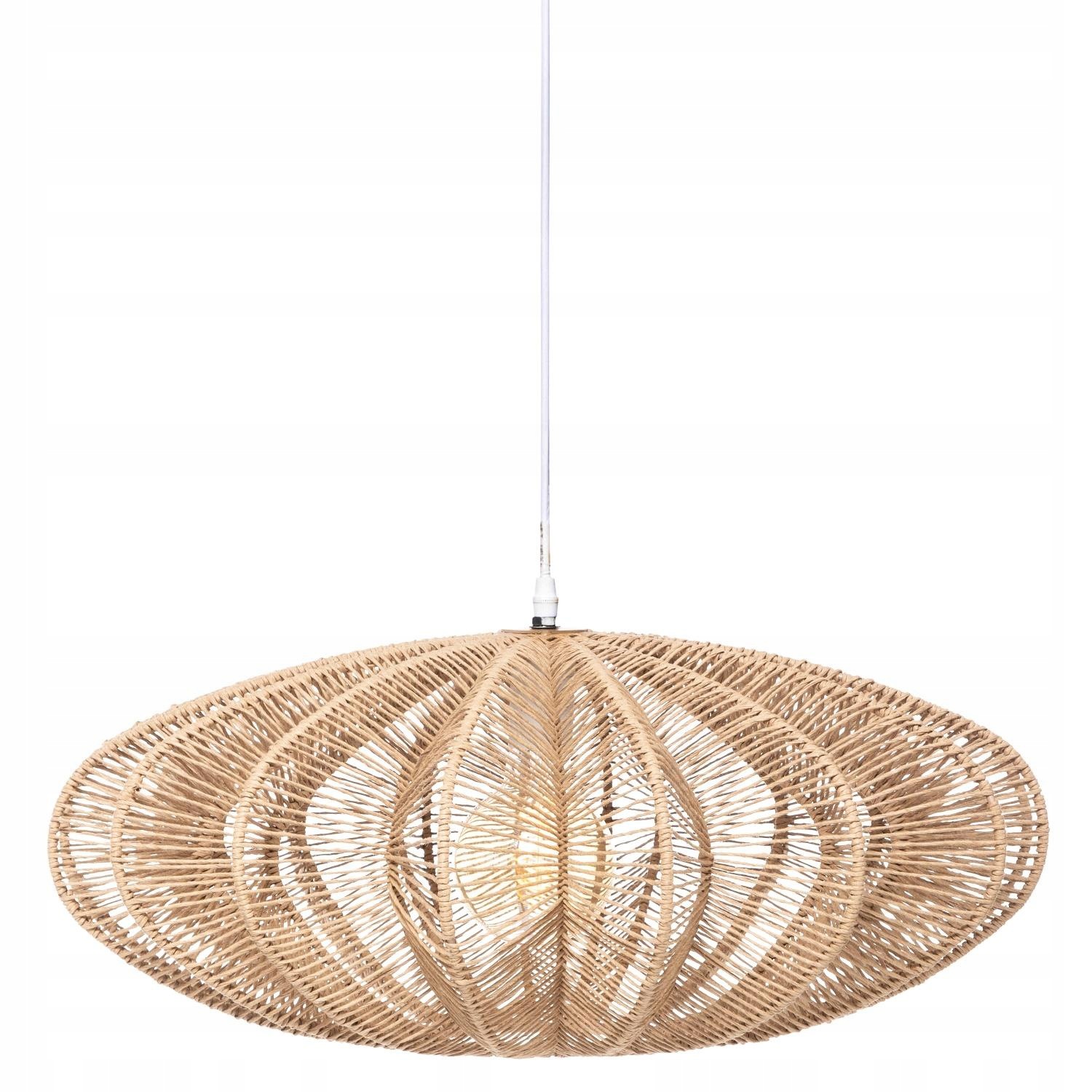 Pletená závesná lampa Tery, Ø 57 cm