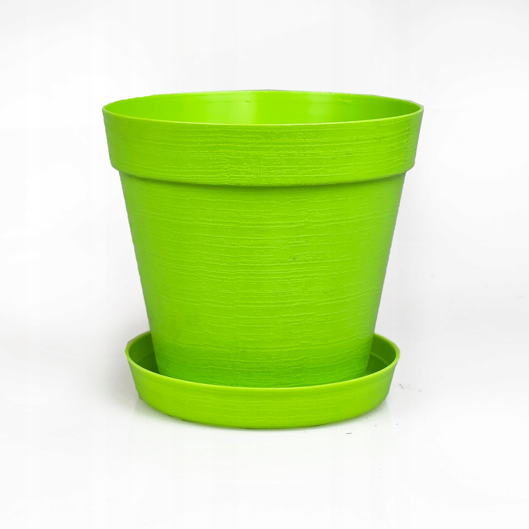 ZESTAW Doniczka 16cm + Podstawka 14cm, 1,77L Stylowy Zestaw EKO, ZIELONY1