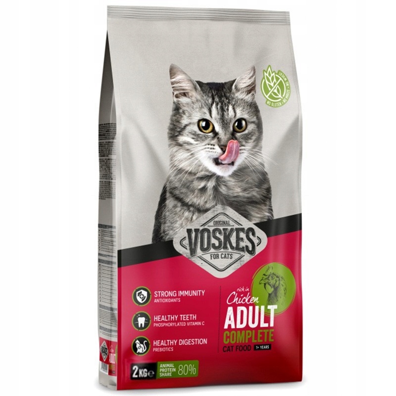 Levně Suché Krmivo Pro Kočky S Kuřecím Masem A Křupkami, Kompletní, 2 Kg