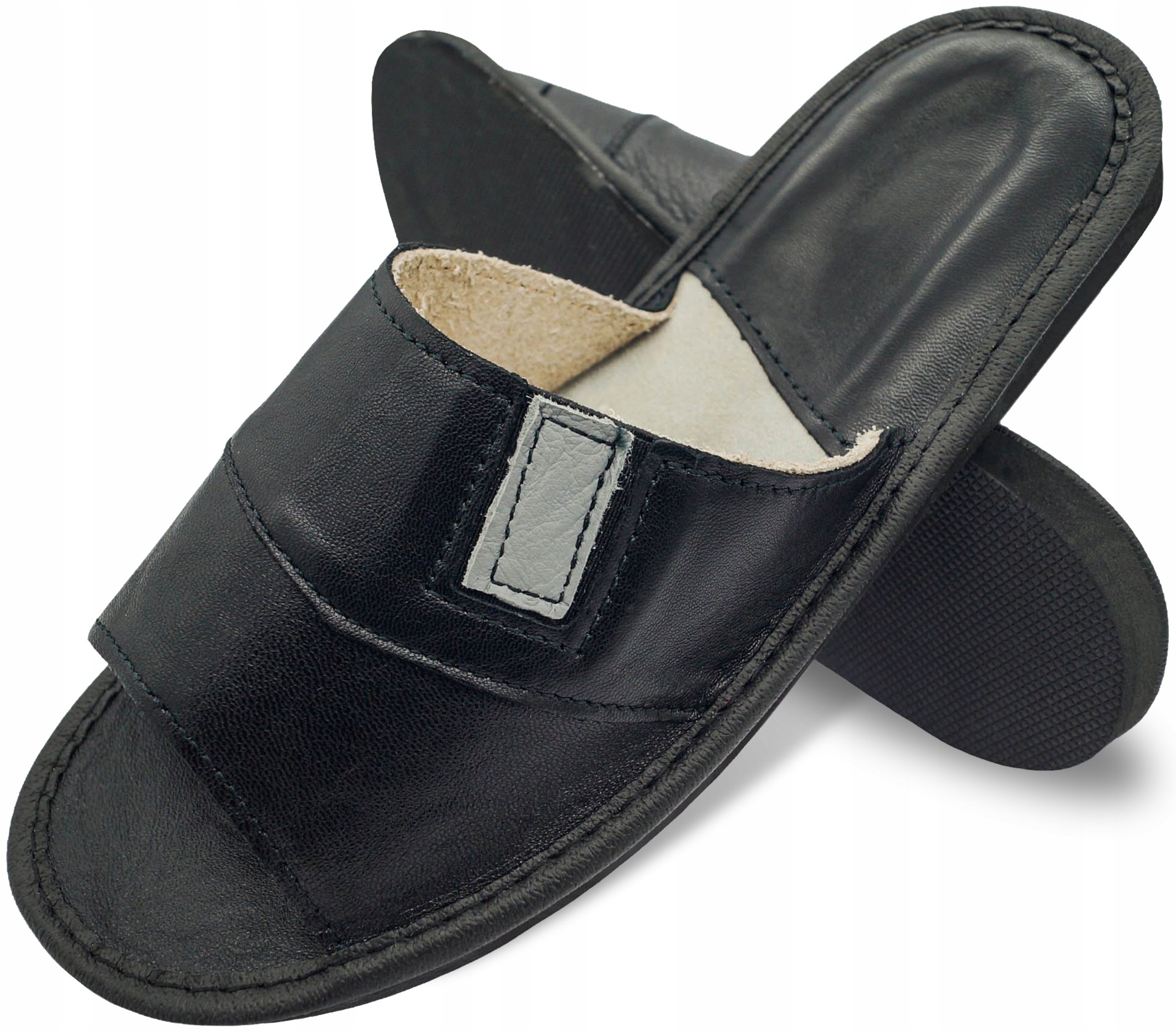 

Kapcie Męskie Prawdziwa Skóra Naturalna Pantofle