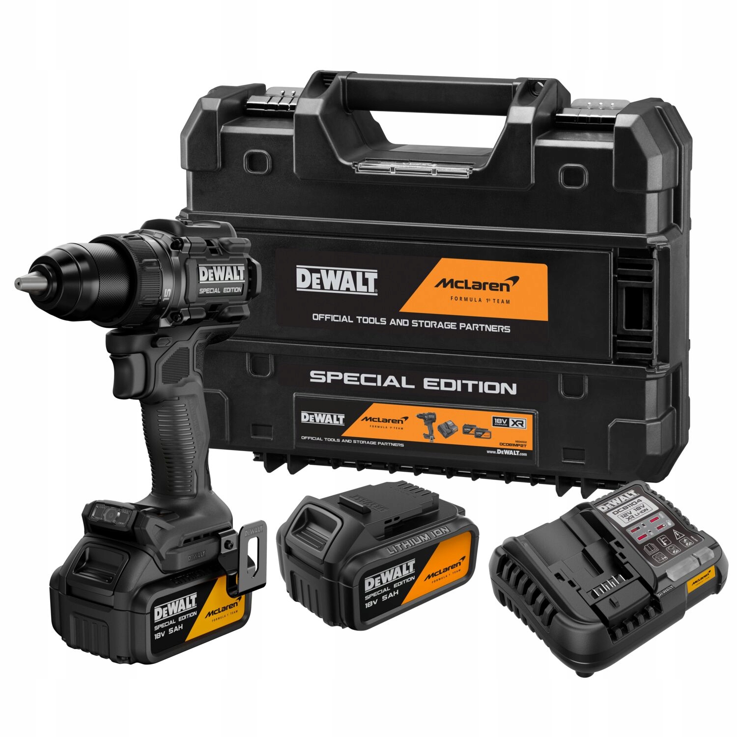 Dewalt Mclaren Wiertarko-wkrętarka 18V 90Nm 2X5AH Bezszczotkowa DCD81MP2T