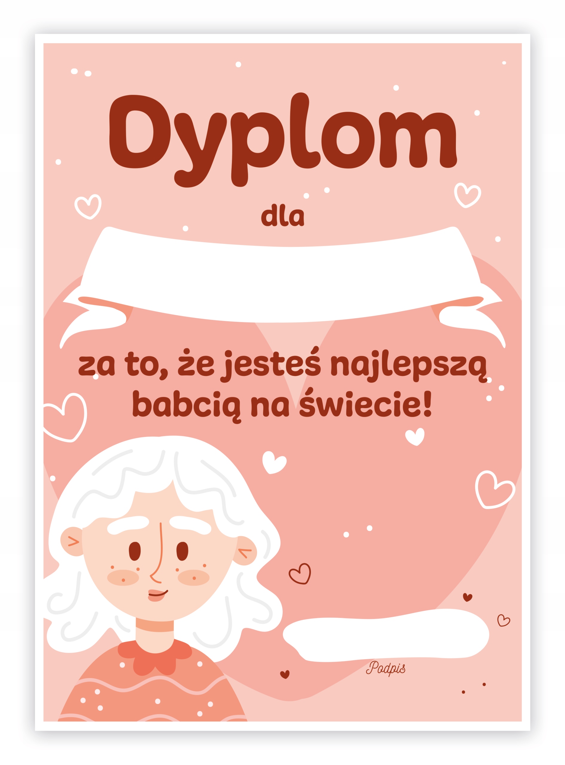 

Dyplom Najlepszej Babci Na Dzień Babci (A5)