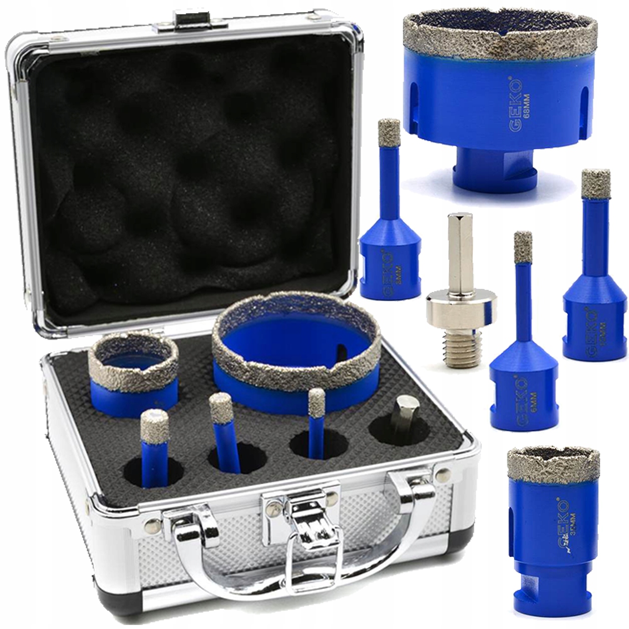 ZESTAW OTWORNIC DIAMENTOWYCH GRESU PŁYTEK M14 6el.