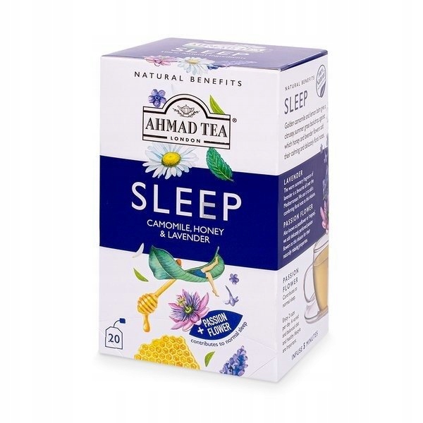 Levně Ahmad Sleep Camomile Honey & Lavender čaj na spaní 20 sáčků