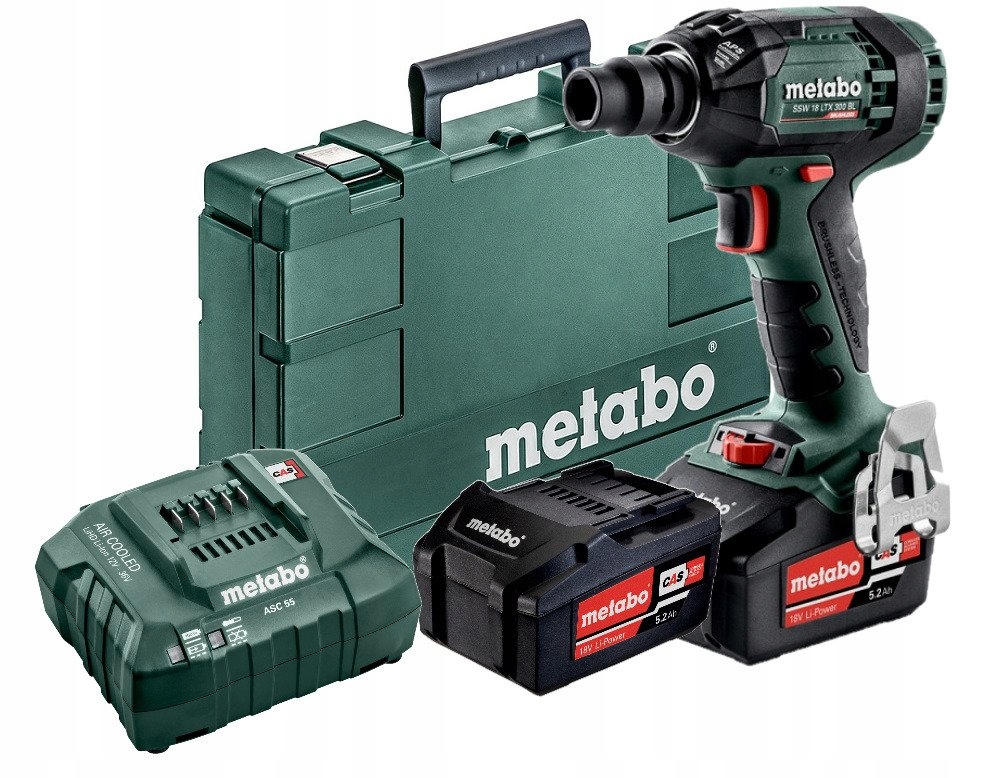 Metabo SSW 18 LTX 300 BL Zakrętak Udarowy Bezszczotkowy 2x4Ah GRATIS AKU