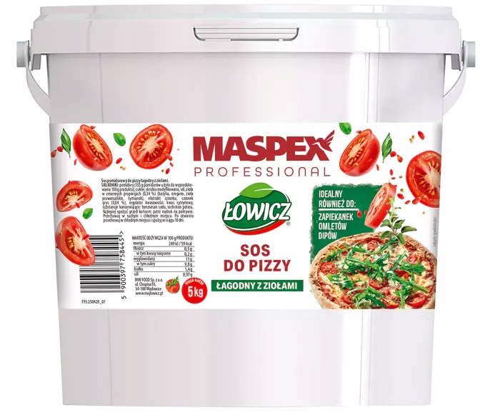 Łowicz Omáčka na pizzu Jemná 5 kg