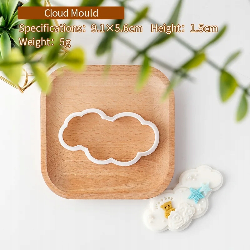 Cartoon Baby Shower Party Cookie Embosser Stamp Oh Baby Bear Cloud