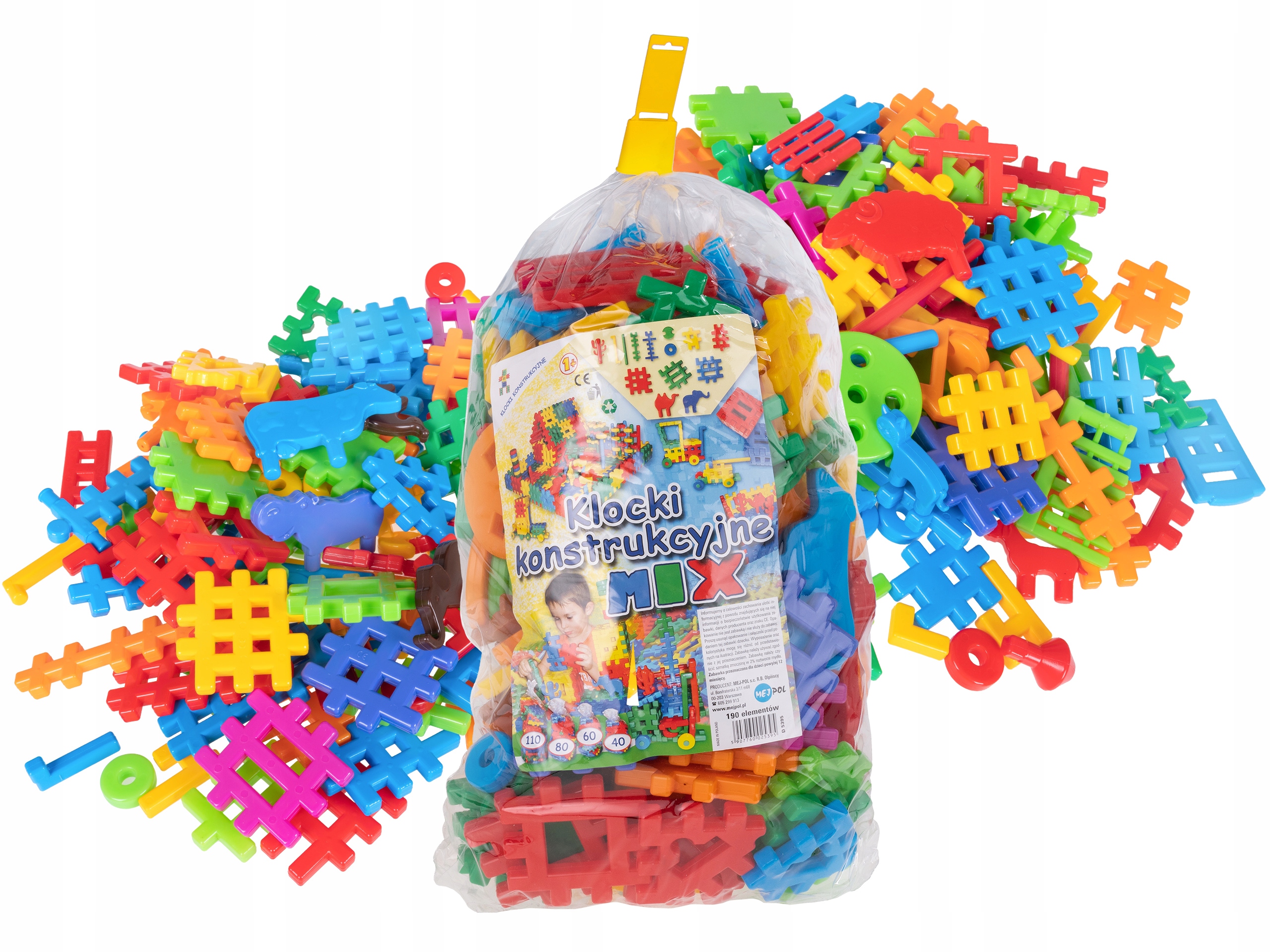 

Klocki Wafle konstrukcyjne 190 el MIX Paka