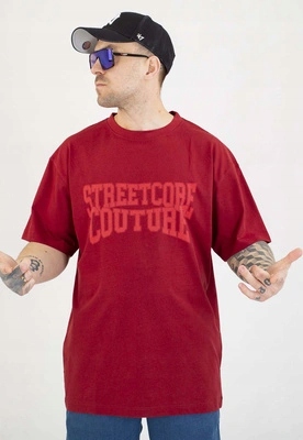 Tričko Prosto Street Couture washed burgundy