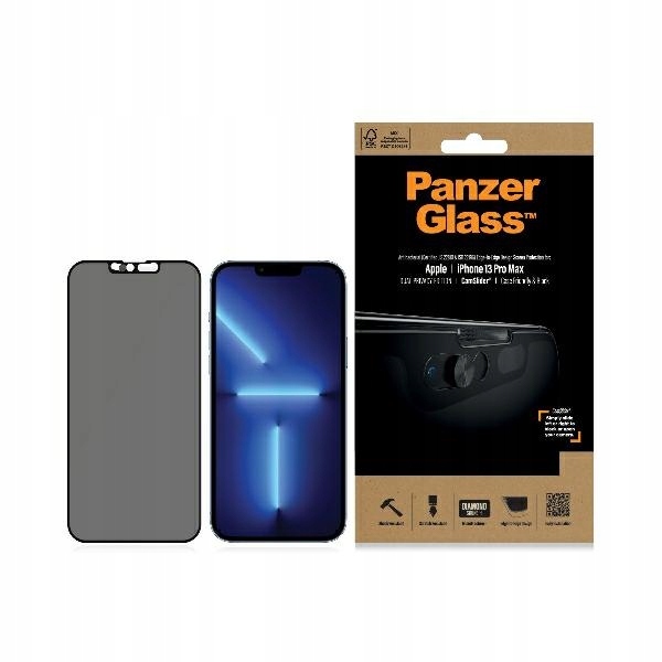 Szkło hartowane do iPhone 13 Pro Max PanzerGlass CamSlider Privacy Antibact