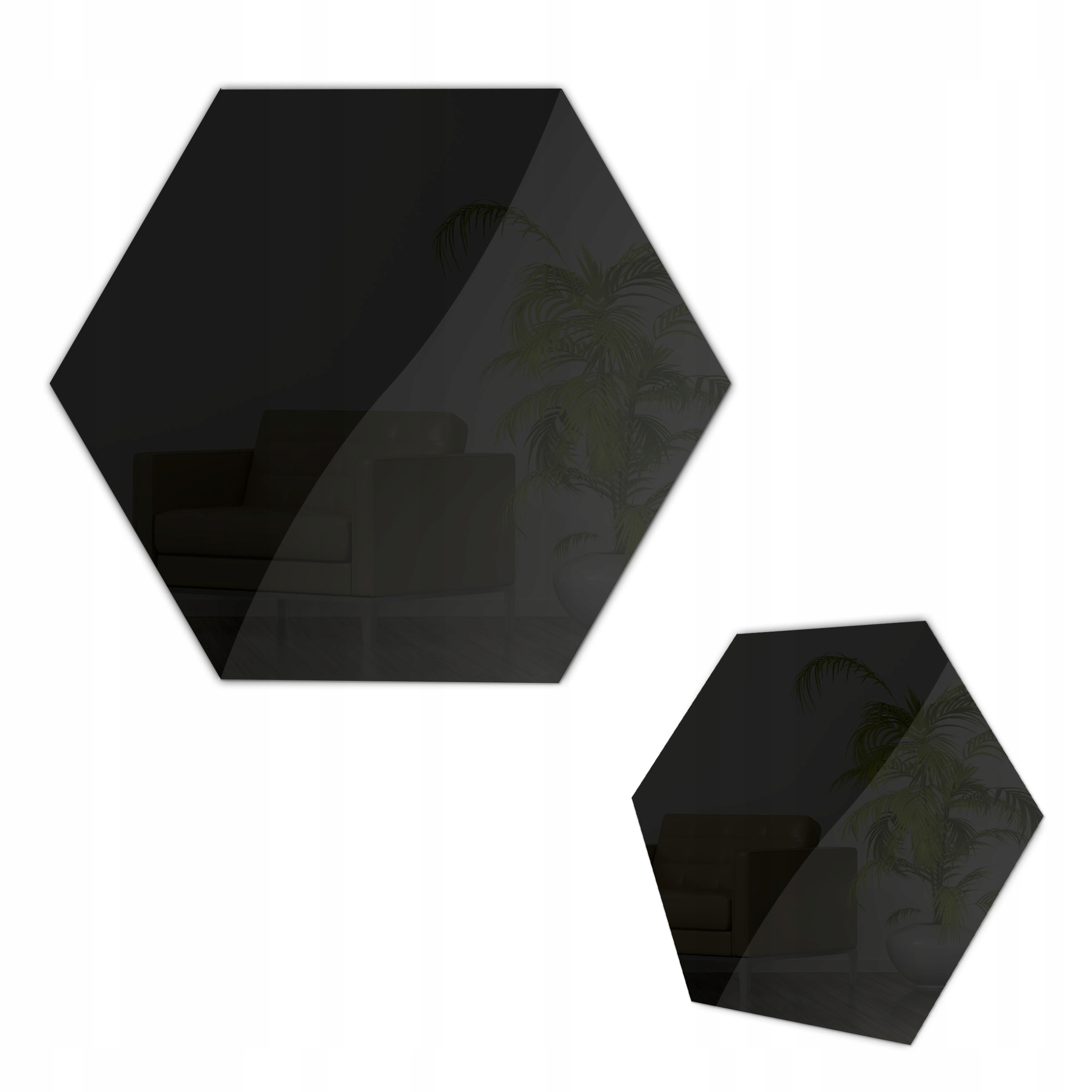 

Naklejane Czarne Lustra Na Ścianę Hex Na Sztuki!