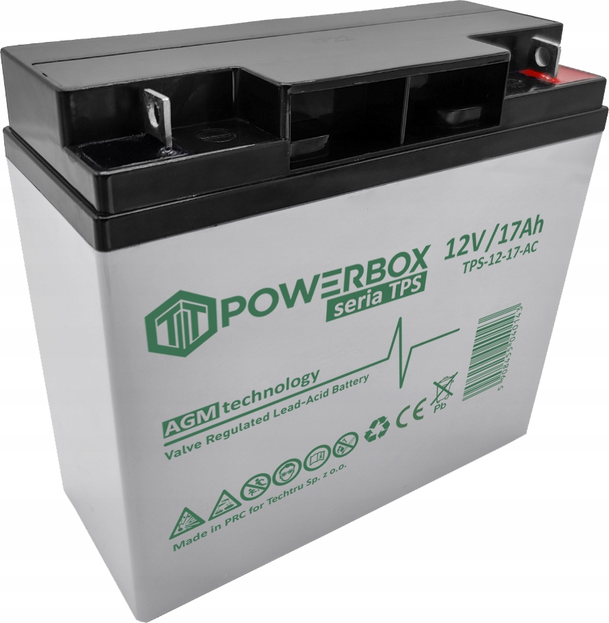 Akumulator Bezobsługowy Tps 17-12 Vrla Agm 12V 17Ah (rozmiar 18Ah)