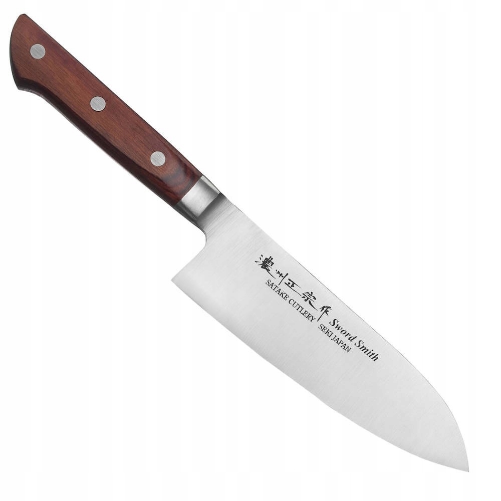 Satake Kotori Japonský ostrý kuchynský nôž Santoku na zeleninu 56-58 Hrc 17 cm