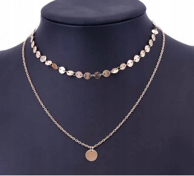 

Złoty Naszyjnik łańcuszek długi Choker damski
