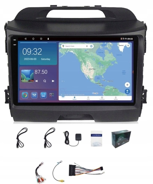 Rádio Navigácia Gps Kia Sportage 2010-2015 Carplay Android Auto 4GB 64GBS