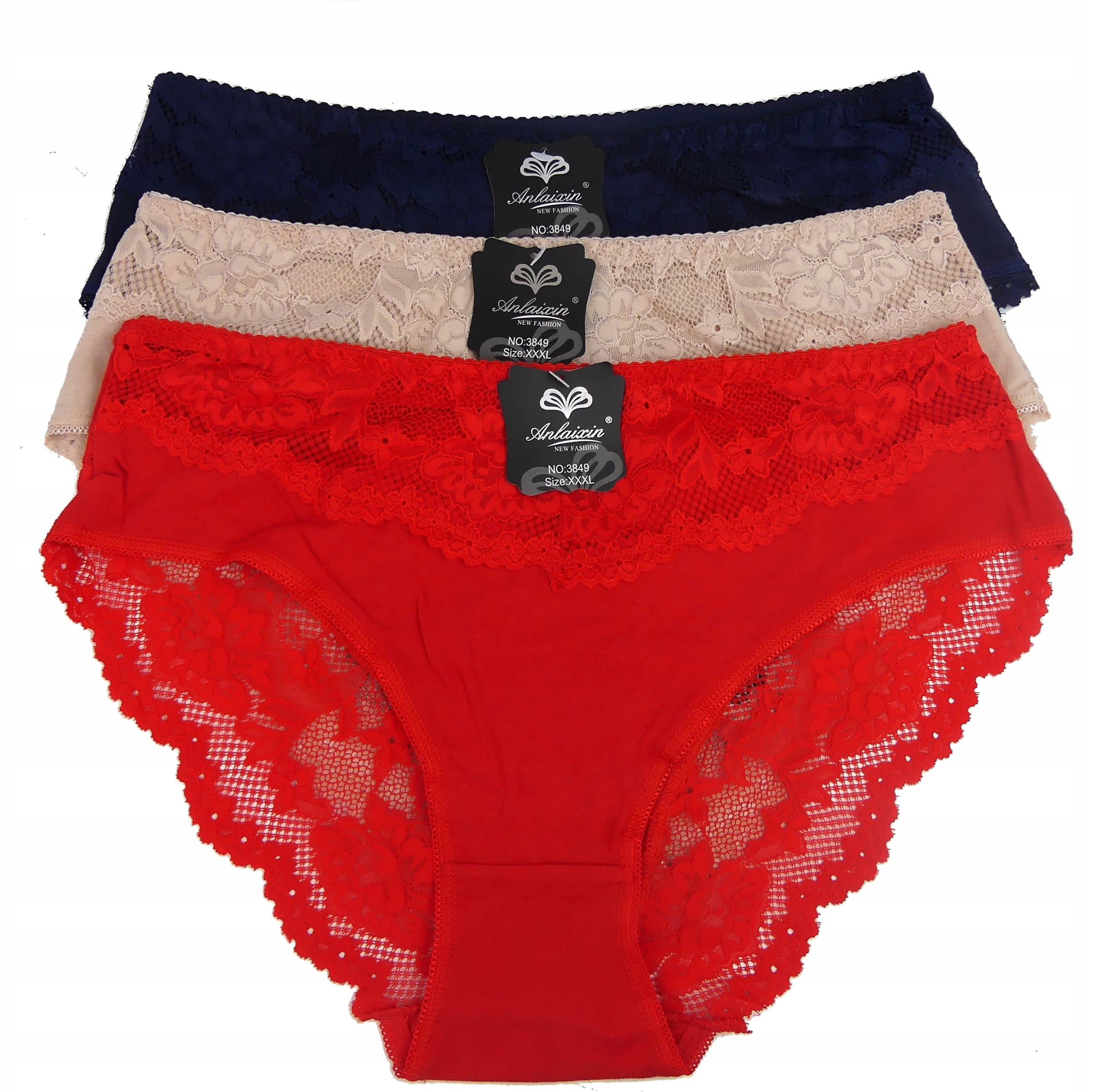 Figi Majtki Damskie KORONKA PEŁNE 4XL PIĘKNE