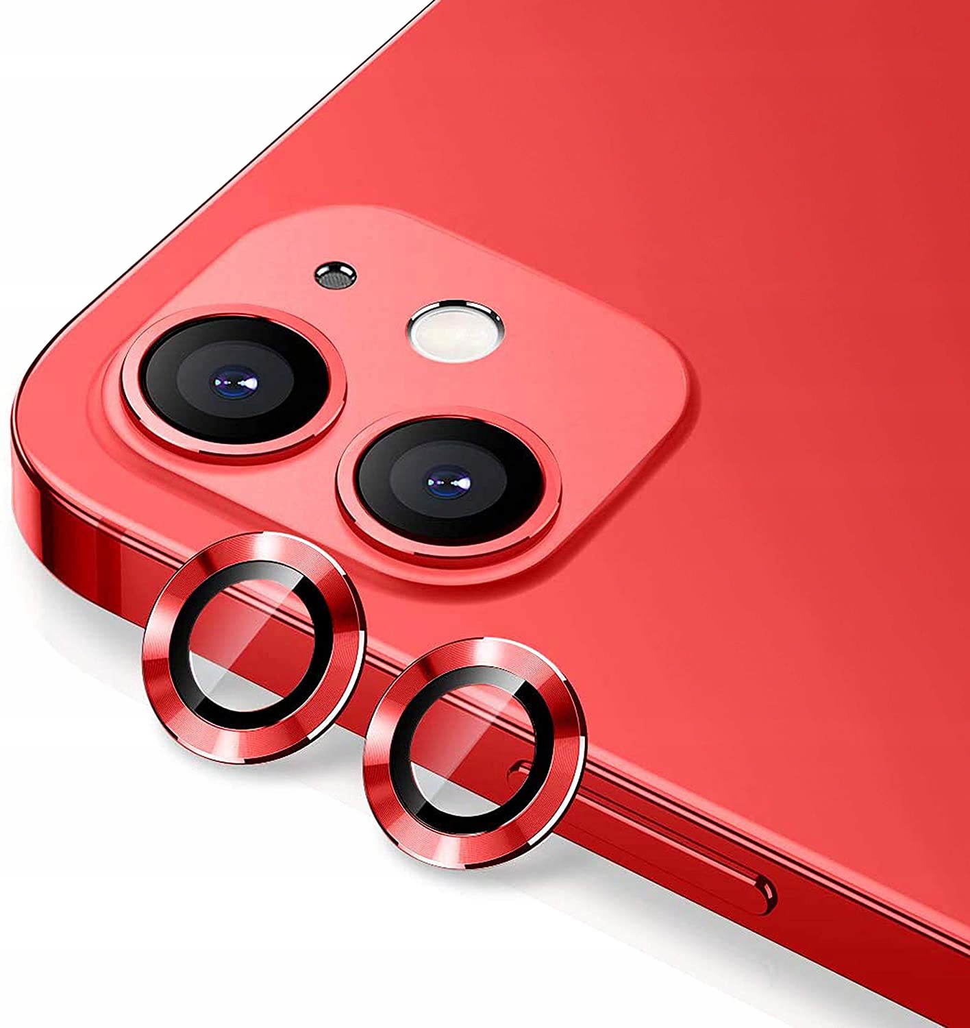 

Ring Szkło Osłona na Aparat do iPhone 12 Czerwony