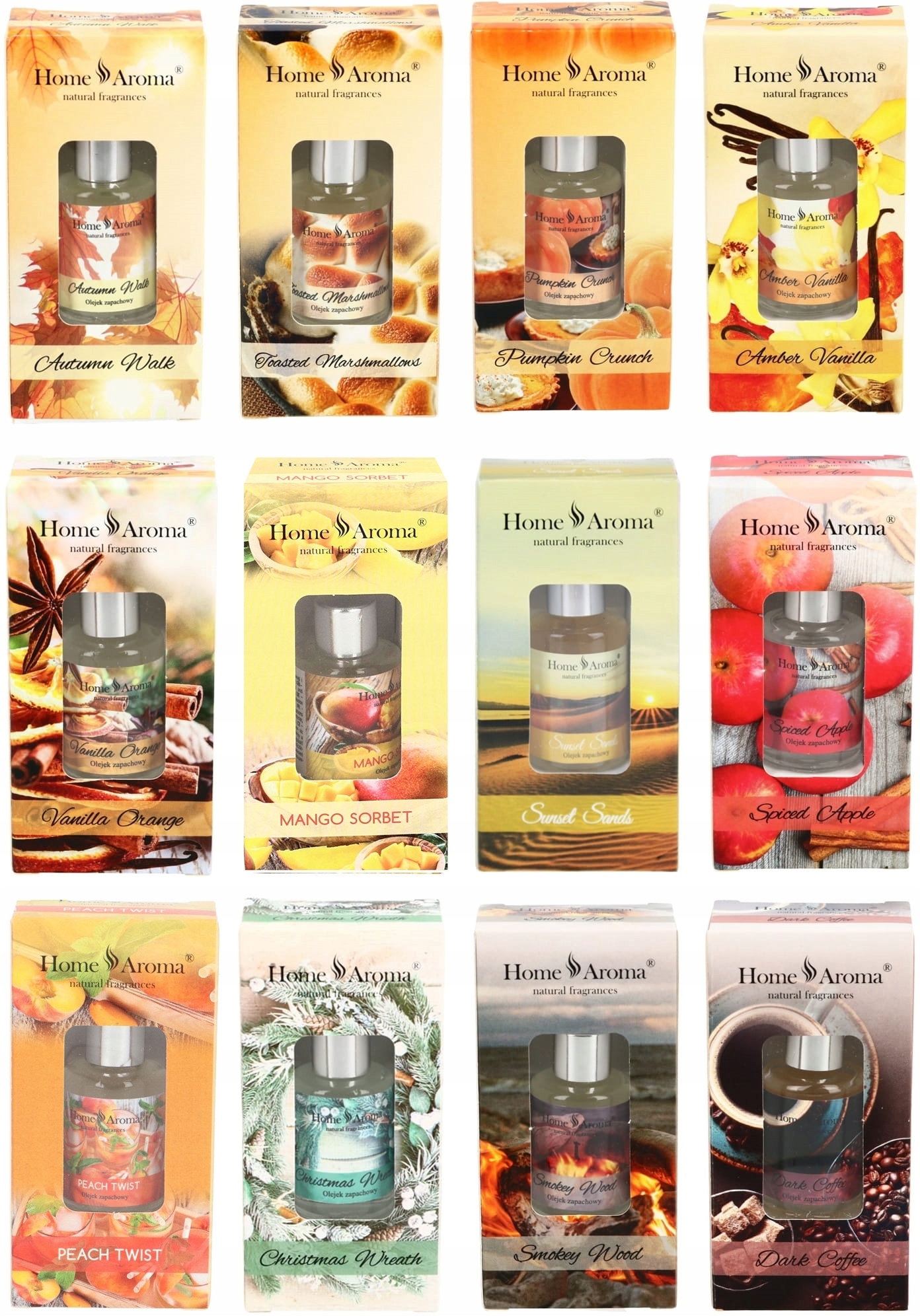 

Olejki Zapachowe Home Aroma 12X10 ML Różne Zapachy