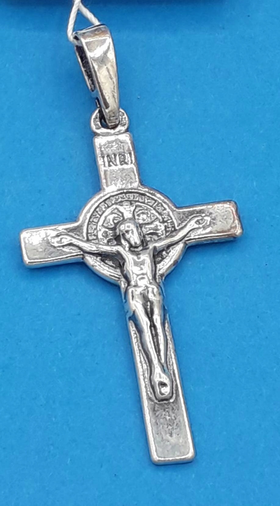 KRZYŻ ŚWIĘTEGO BENEDYKTA .Krzyżyk . Srebro pr.925.