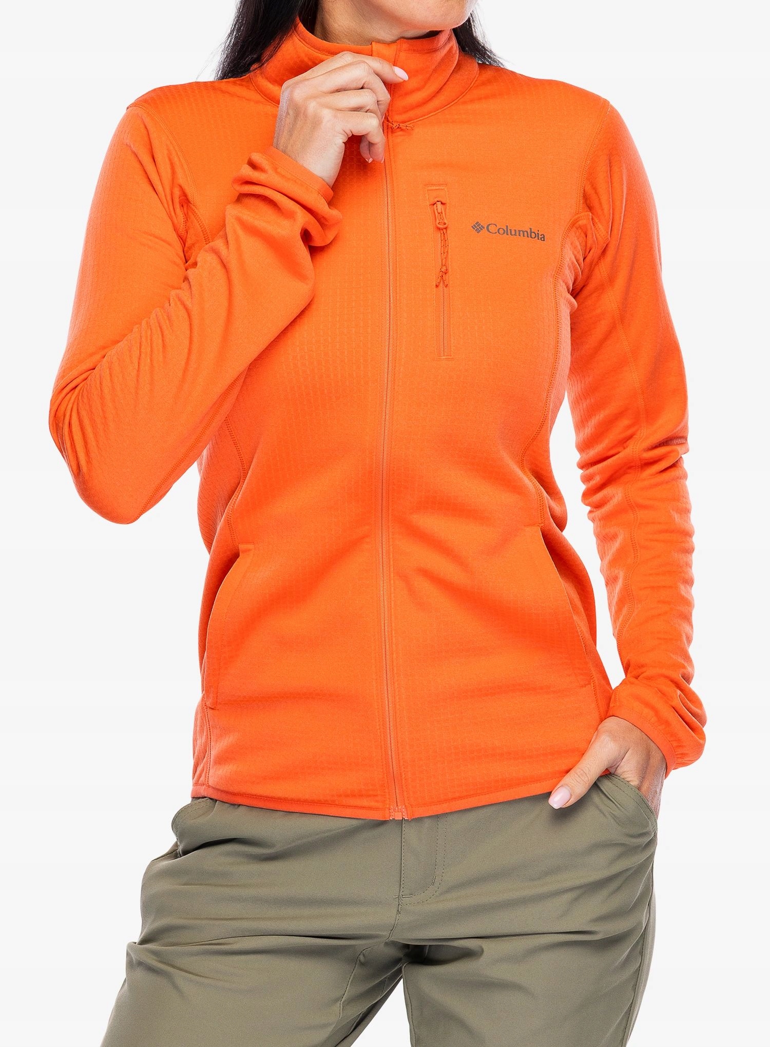 Mikina fleecová Columbia Essential Hike Grid Fz velikost Xs