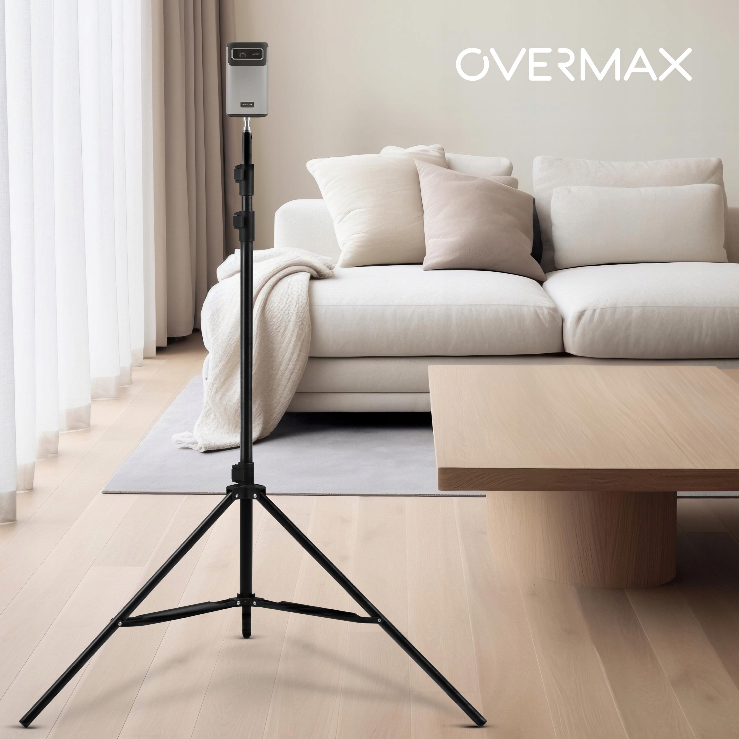 STATYW TRIPOD Projektora do 10kg 180cm gwint 1/4” Aparat Kamera Oświetlenie Marka Overmax