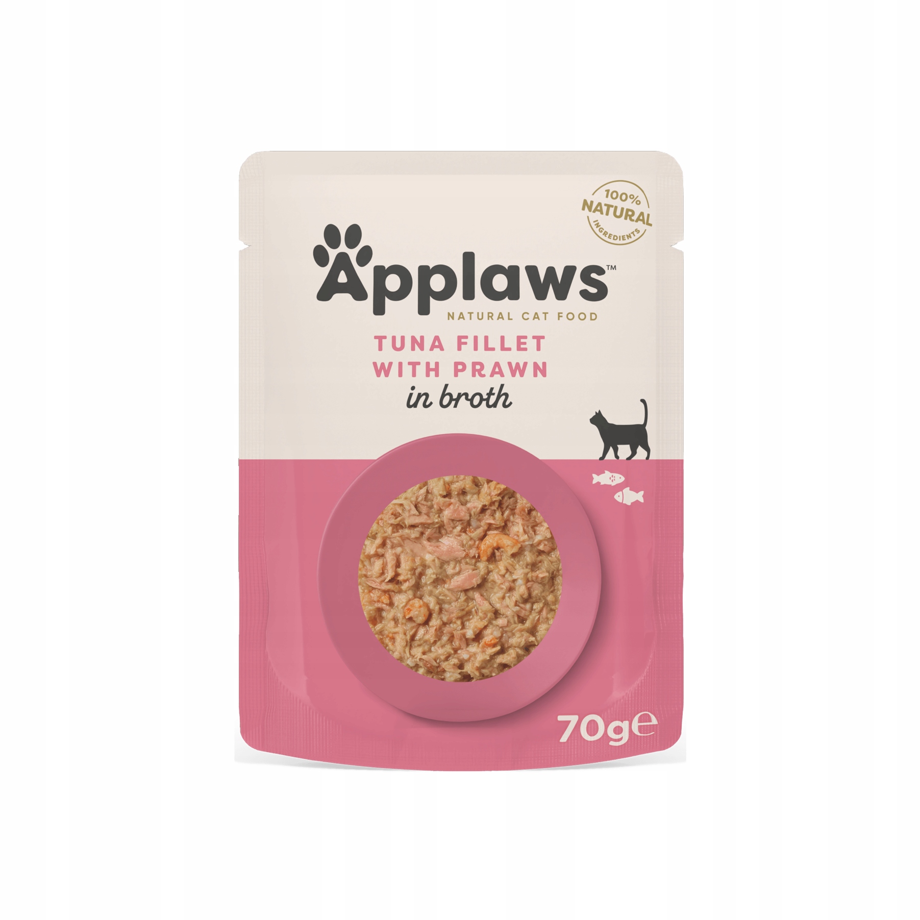 Applaws Premium Mokré krmivo pro kočky 100% tuňák Krevety 12 x 70 g