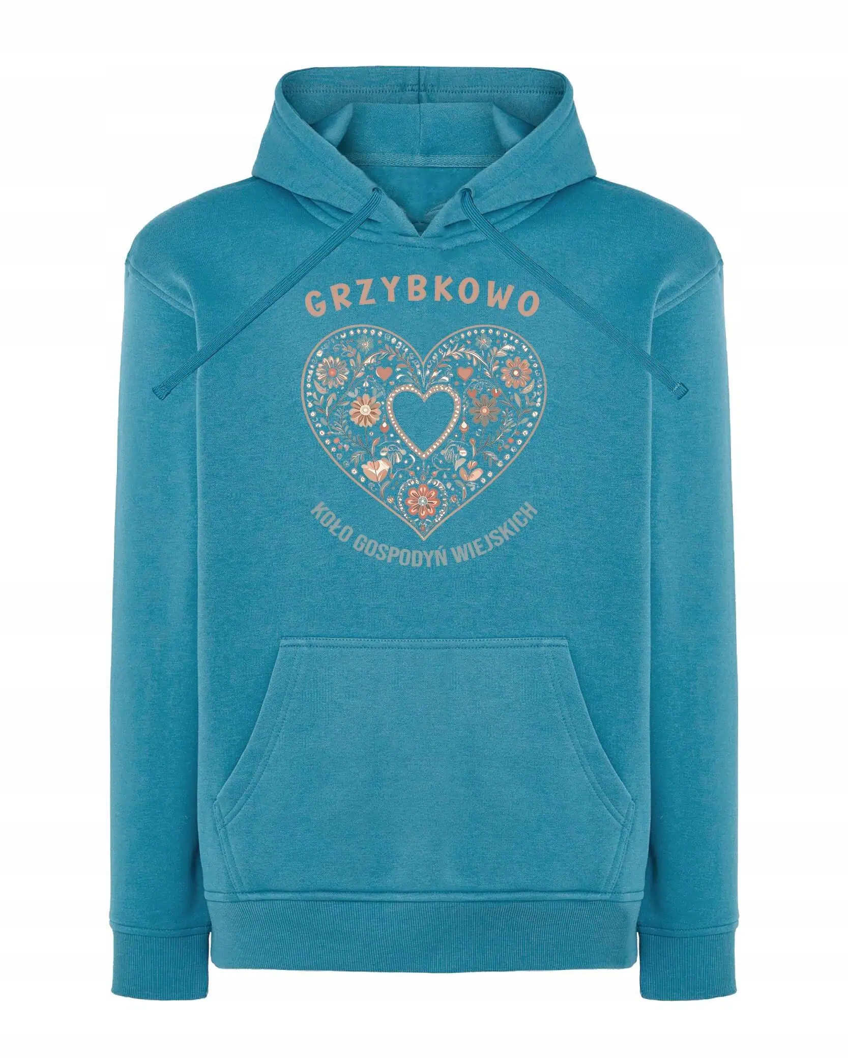 Mikina s kapucí Personalizovaná Kruh hospodyňek Venkovské květiny Modrá L