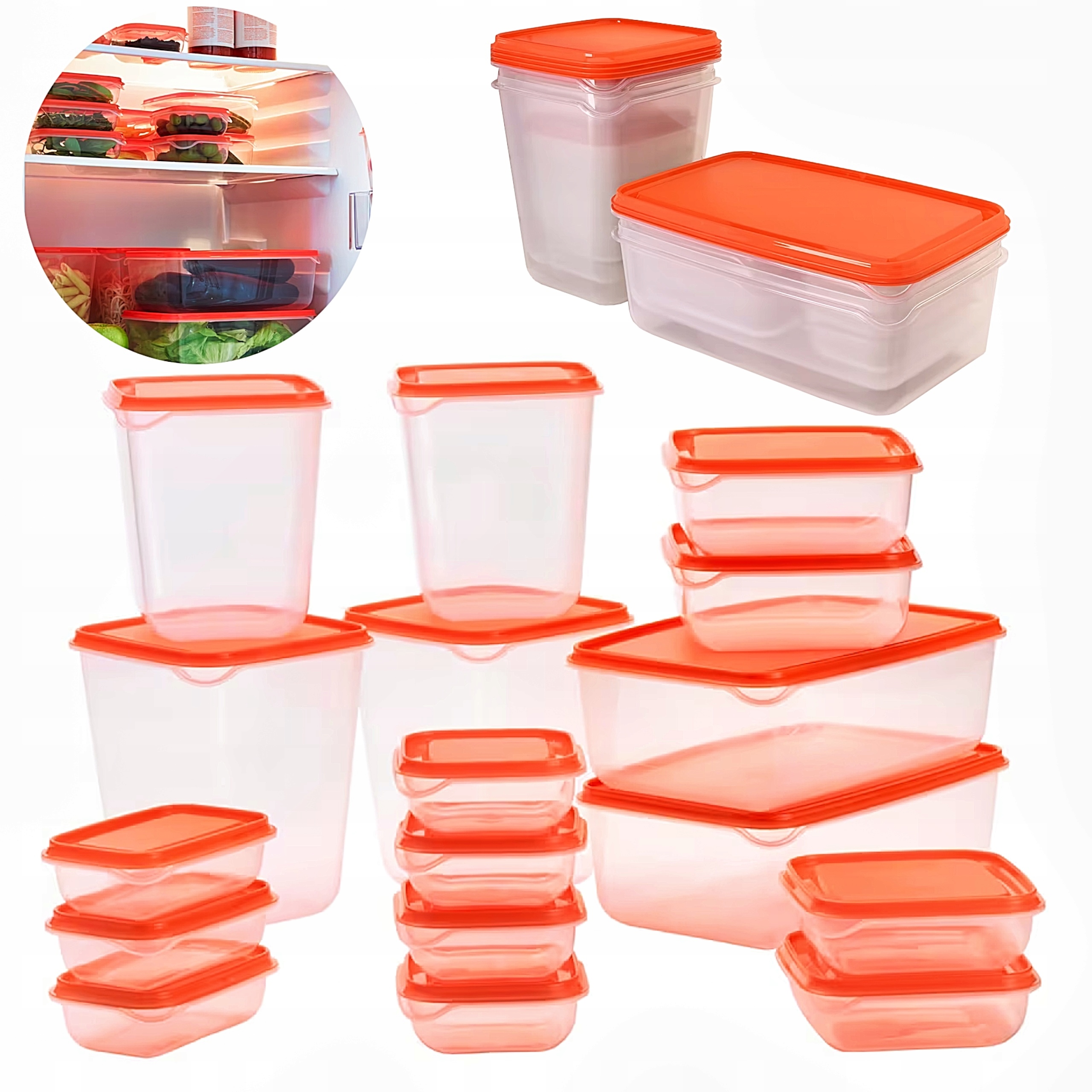 POJEMNIKI NA ŻYWNOŚĆ IKEA PRUTA 17 SZTUK RÓŻNE