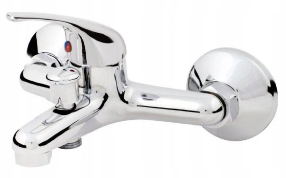 

Bateria Wannowa Ścienna Chrom Kran Hydroland Nano